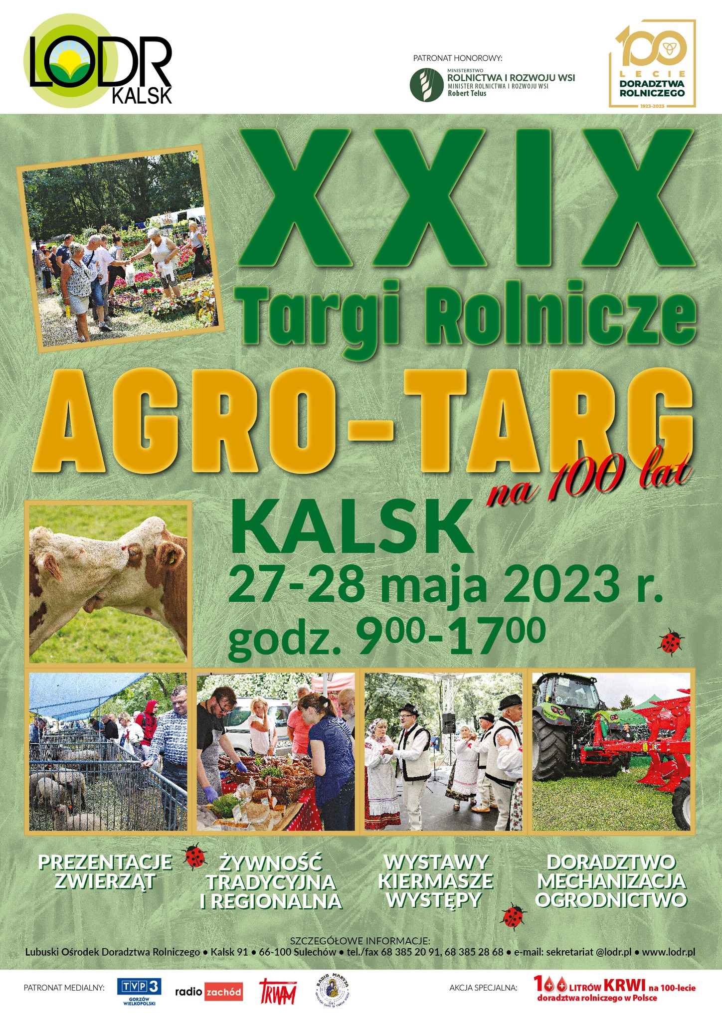 Ilustracja do informacji: Targi Rolnicze AGRO Targ w Kalsku, 27-28 maja 2023 r. 